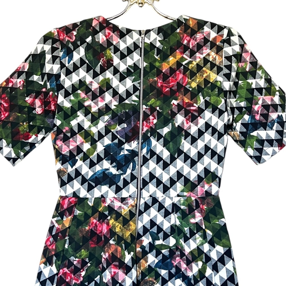 Topshop Blurred Jacquard A-Line Dress Size 2 - Picture 8 of 14